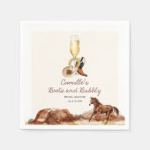 Rustieke laarzen en Bubble Country Vrijgezellenfee Servet (Voorkant)