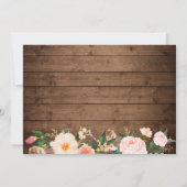 Rustieke laarzen Floral String Lights Bruiloft Save The Date (Achterkant)