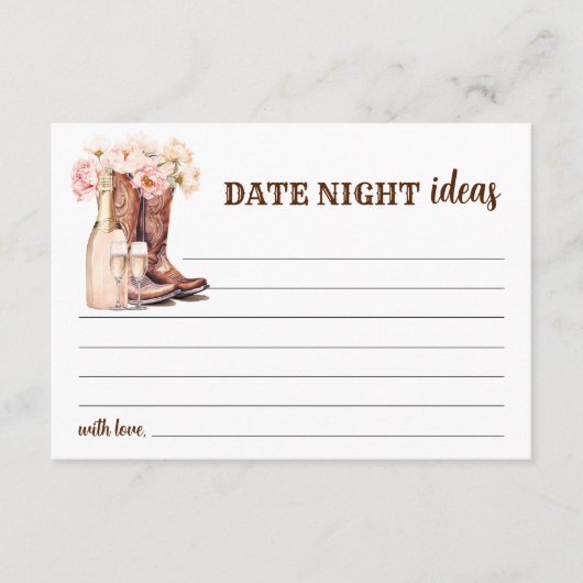 Rustieke laarzen Vrijgezellenfeest bruid date nach Advieskaart (Voorkant)