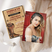 Rustieke laarzen Western Cowboy Afstuderen Kaart