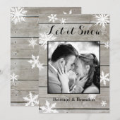 Rustieke 'Laat het Sneeuwen' Kerst Fotokaart Feestdagenkaart (Voorkant / Achterkant)