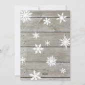 Rustieke 'Laat het Sneeuwen' Kerst Fotokaart Feestdagenkaart (Achterkant)