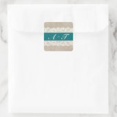 Rustieke Lace & Burlap Look Stickers - Oasis (Tas)