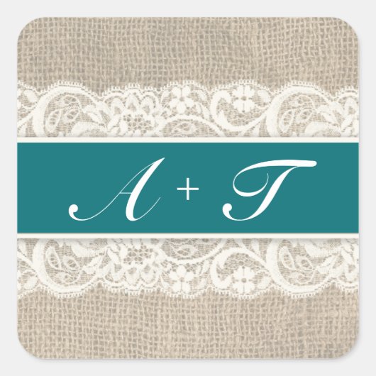 Rustieke Lace & Burlap Look Stickers - Oasis (Voorkant)