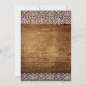 Rustieke Lace Country Barn Boerderij Bruiloft Kaart (Achterkant)