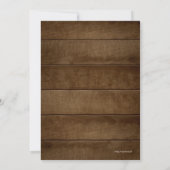 Rustieke Lace Country Wood Luxe Huwelijk Kaart (Achterkant)