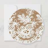 Rustieke Lace Rust Boho Bruiloft Save The Date (Achterkant)