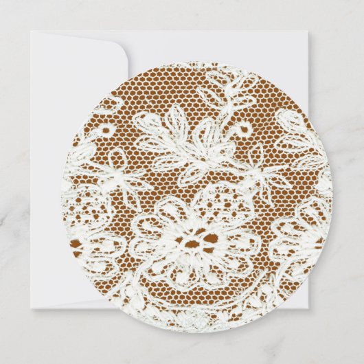 Rustieke Lace Rust Boho Bruiloft Save The Date (Achterkant)