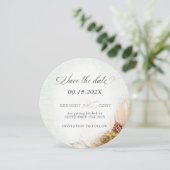 Rustieke Lace Rust Boho Bruiloft Save The Date (Staand voorkant)