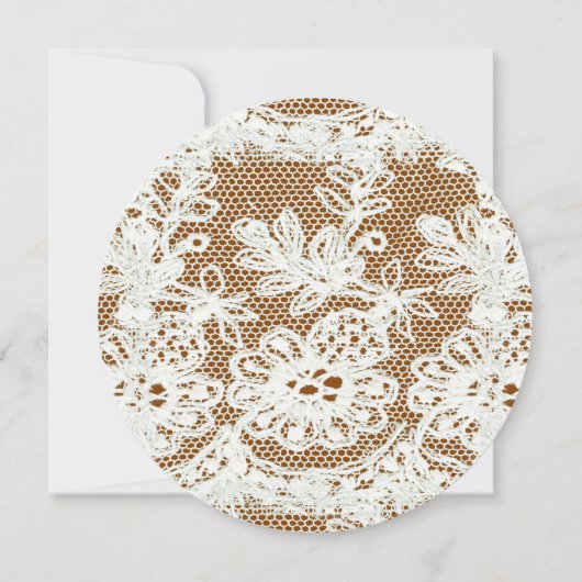 Rustieke Lace Rust Boho Bruiloft Save The Date (Achterkant)