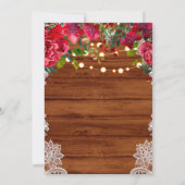 Rustieke Lace & String Lights Holiday Vrijgezellen Kaart (Achterkant)