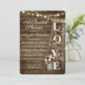 Rustieke Ladder Bourgondië Vrijgezellenfeest Kaart (Staand voorkant)