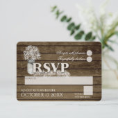 Rustieke Ladder Love Baby's Breath RSVP Bruiloft (Staand voorkant)