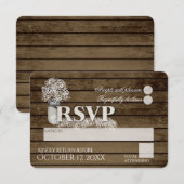 Rustieke Ladder Love Baby's Breath RSVP Bruiloft Kaartje (Voorkant / Achterkant)