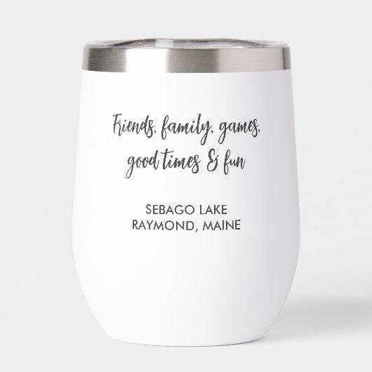 Rustieke Lake House Waterverf Pijnbomen Custom (Achterkant)