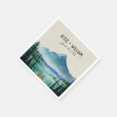 Rustieke Lakeside bruiloft servet (Hoek)