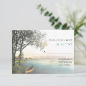Rustieke Lakeside Landschap Wedding Event RSVP (Staand voorkant)
