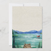 Rustieke Lakeside Wedding repetitie diner Kaart (Achterkant)