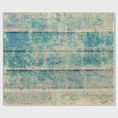 Rustieke land Blauwgroen Sepia hout textuur Cadeaupapier (Vlak)