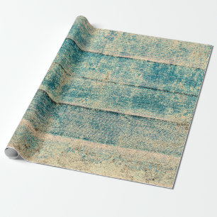 Rustieke  land Blauwgroen Sepia hout textuur Cadeaupapier