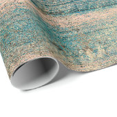 Rustieke land Blauwgroen Sepia hout textuur Cadeaupapier (Rol Hoek)