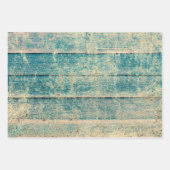Rustieke land Blauwgroen Sepia hout textuur Inpakpapier Vel (Voorkant)