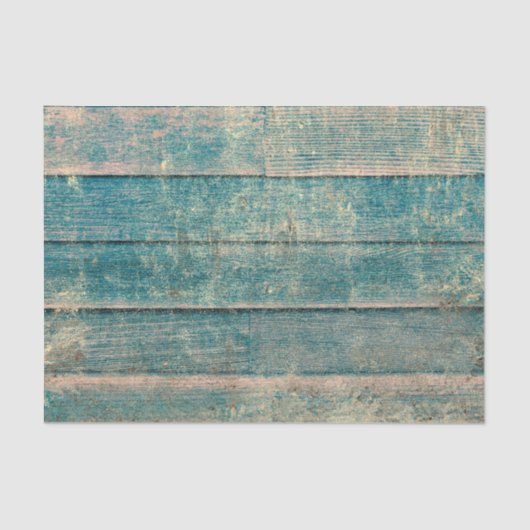 Rustieke  land Blauwgroen Sepia hout textuur Tissuepapier (Voorkant)