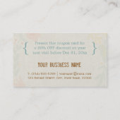 Rustieke Land Bloemen Krans Korting Coupon (Achterkant)