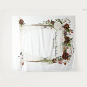 Rustieke Land Bloemen Trouwfotocabine Achtergrond Wandkleed (Voorkant (horizontaal))