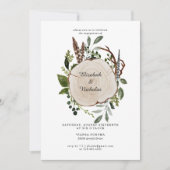 Rustieke Land Bloemen Wedding Engagement Party Kaart (Voorkant)