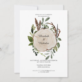 Rustieke Land Bloemen Wedding Engagement Party Kaart