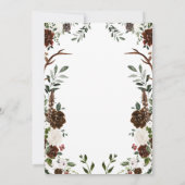 Rustieke Land Bloemen Wedding Engagement Party Kaart (Achterkant)