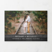  rustieke land bloemenolie lantaarn bruiloft drieluik uitnodiging (Cover)