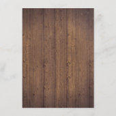 Rustieke land bruiloft details - Informatie Informatiekaartje (Achterkant)