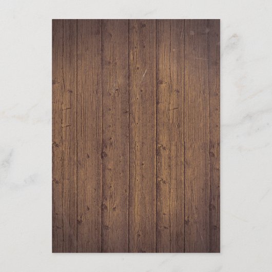 Rustieke land bruiloft details - Informatie Informatiekaartje (Achterkant)