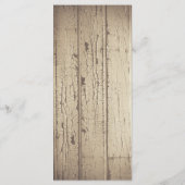 rustieke land bruiloft menu kaarten (Achterkant)