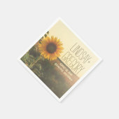 rustieke land bruiloft papieren servetten - SUNFLO (Hoek)