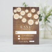 Rustieke land bruiloft RSVP kaarten (Staand voorkant)