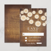 Rustieke land bruiloft RSVP kaarten Kaartje (Voorkant / Achterkant)