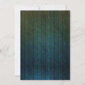 Rustieke land bruiloft string lichten bokeh kaart (Achterkant)