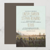 Rustieke land bruiloft uitnodiging (Voorkant / Achterkant)