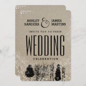 RUSTIEKE LAND BRUILOFT UITNODIGING (Voorkant / Achterkant)