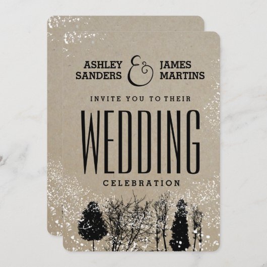 RUSTIEKE LAND BRUILOFT UITNODIGING (Voorkant / Achterkant)