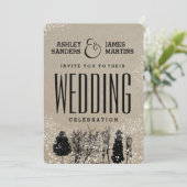 RUSTIEKE LAND BRUILOFT UITNODIGING (Staand voorkant)