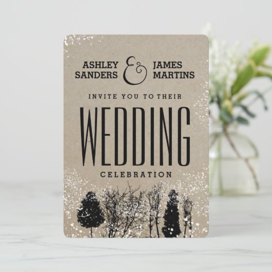 RUSTIEKE LAND BRUILOFT UITNODIGING (Staand voorkant)