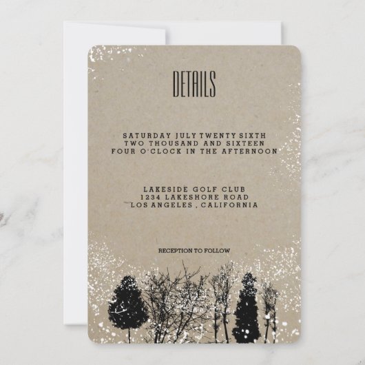 RUSTIEKE LAND BRUILOFT UITNODIGING (Achterkant)