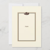 Rustieke  land bruiloft Western Botanisch Kaart (Achterkant)