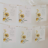 Rustieke Land Bruiloft Zonnebloem Tafel Kaarten