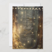 Rustieke Land Enchanted Forest Wedding Kaart (Voorkant)