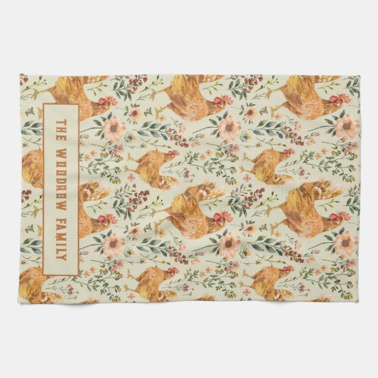 Rustieke land familienaam Boerderij Theedoek (Horizontaal)